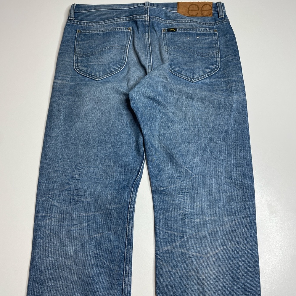 Lee 101 Rider Japanese Dry Selvedge Light Blue Denim Jeans 32X32 Made in Italy - Picture 7 of 15